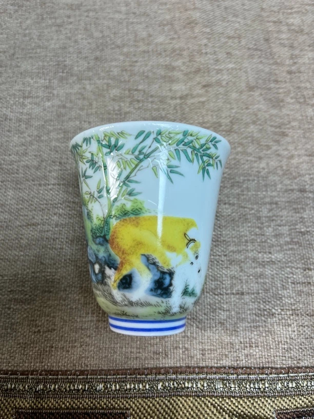 景德镇陶瓷生肖狗闻香杯