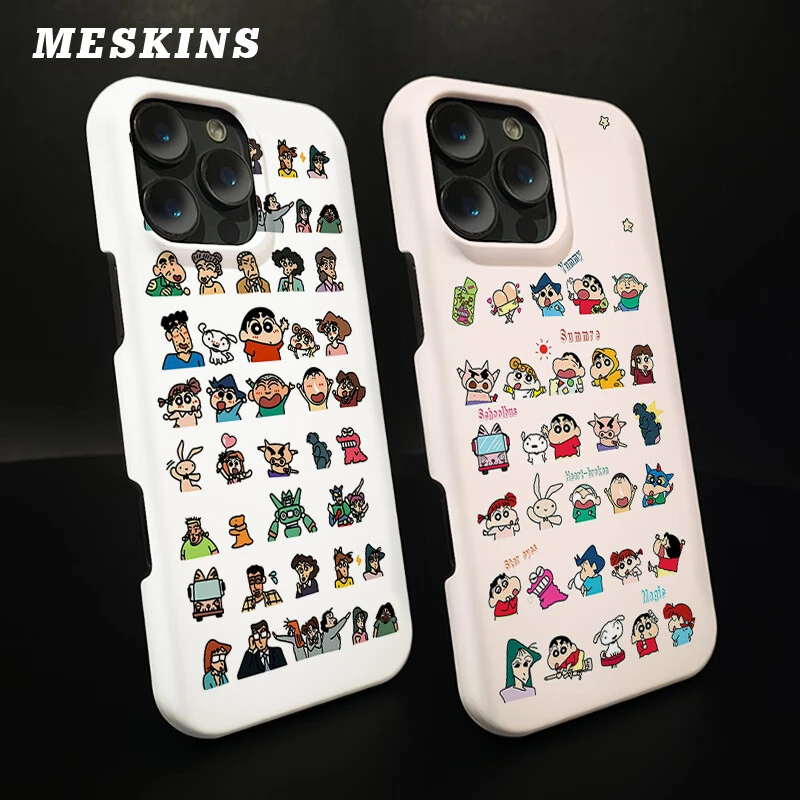 me卡通小新款适用iPhone手机壳16promax保护套小众男女情侣手机套