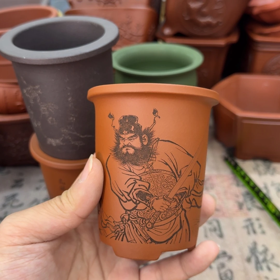 紫砂花盆宜兴紫砂正品6.5x9