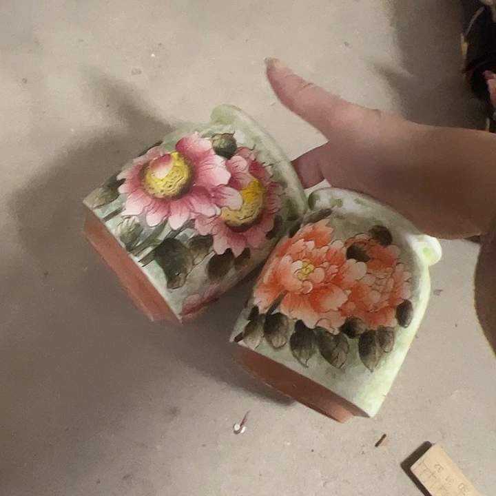 满38包邮 景德镇幸运花盆