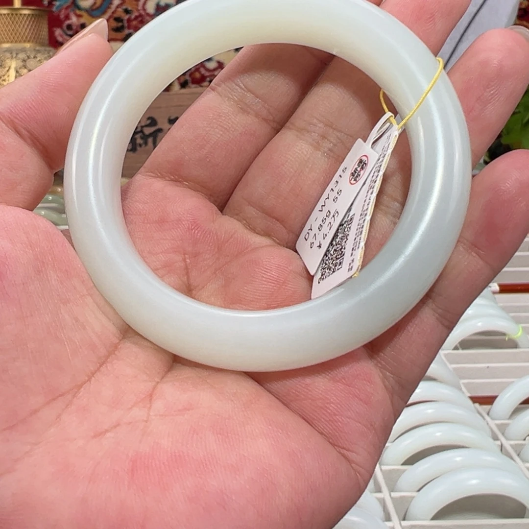 和田玉未镶嵌手镯天然新疆和田玉羊脂玉