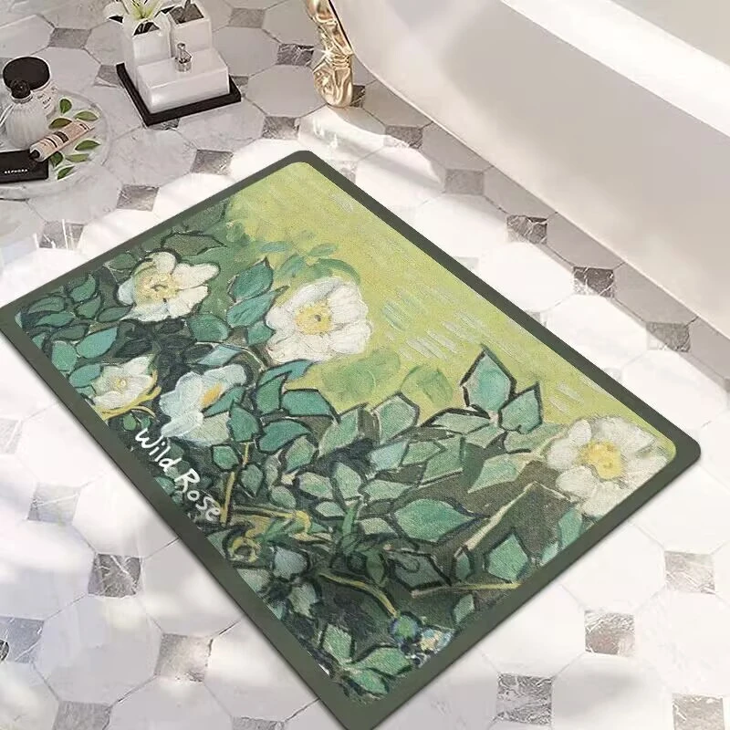 A149(60*90)全新硅藻泥吸水地垫家用进门入户防滑地垫入户门垫