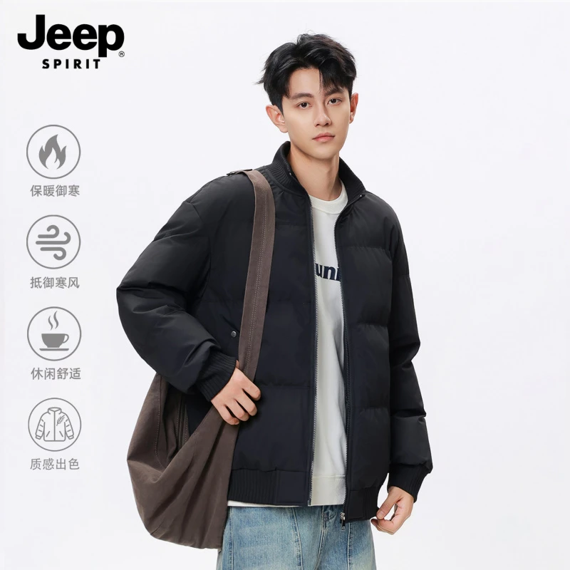 Jeep 吉普spirit户外轻便保暖立领棉衣男士冬季爆款通勤防寒外套