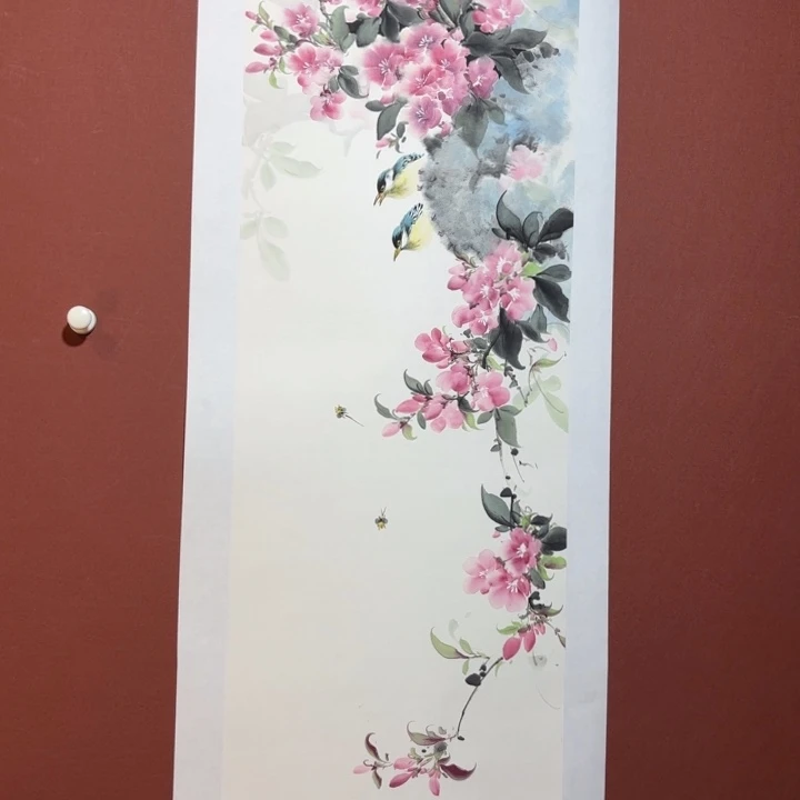 国画听兰老师花鸟