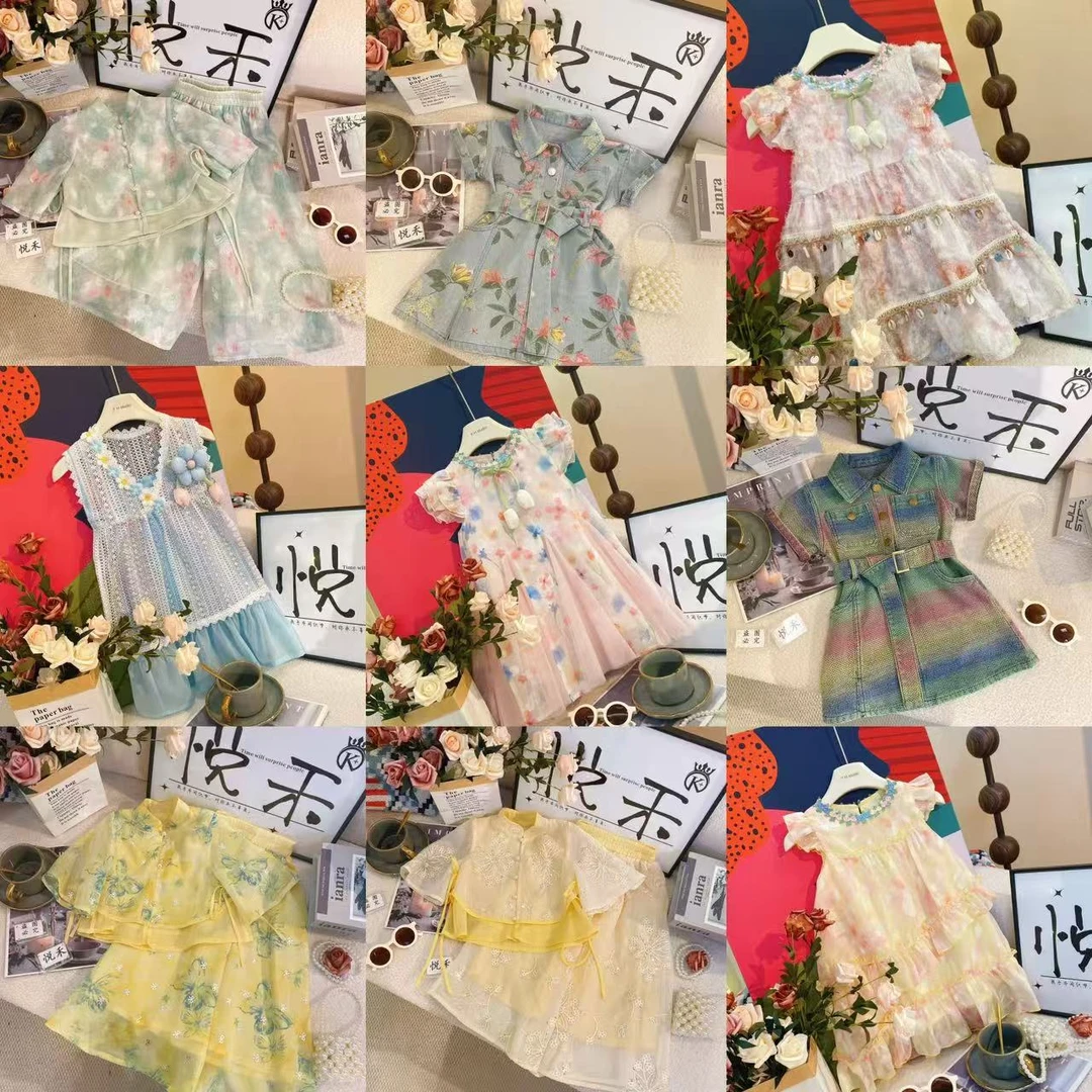 T2清201-248女童公主短袖 公主短裙 裙裙新款夏季儿童夏款