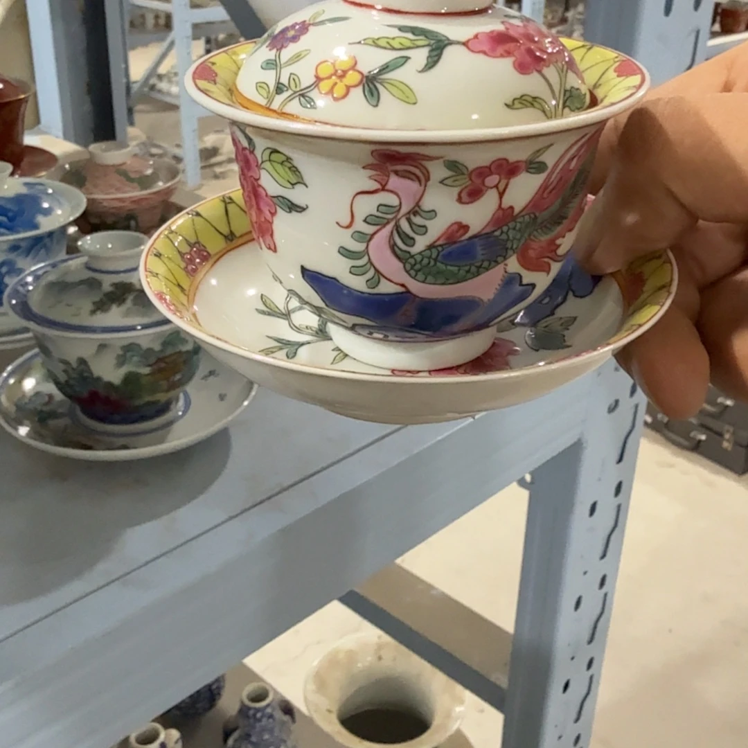 瓷片摆件手绘瓷器全部处理