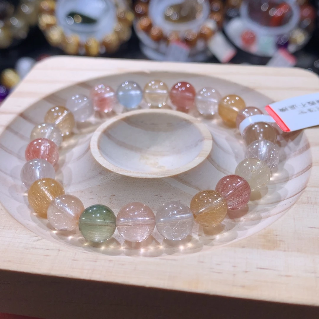 手链水晶未镶嵌彩兔毛8.6mm