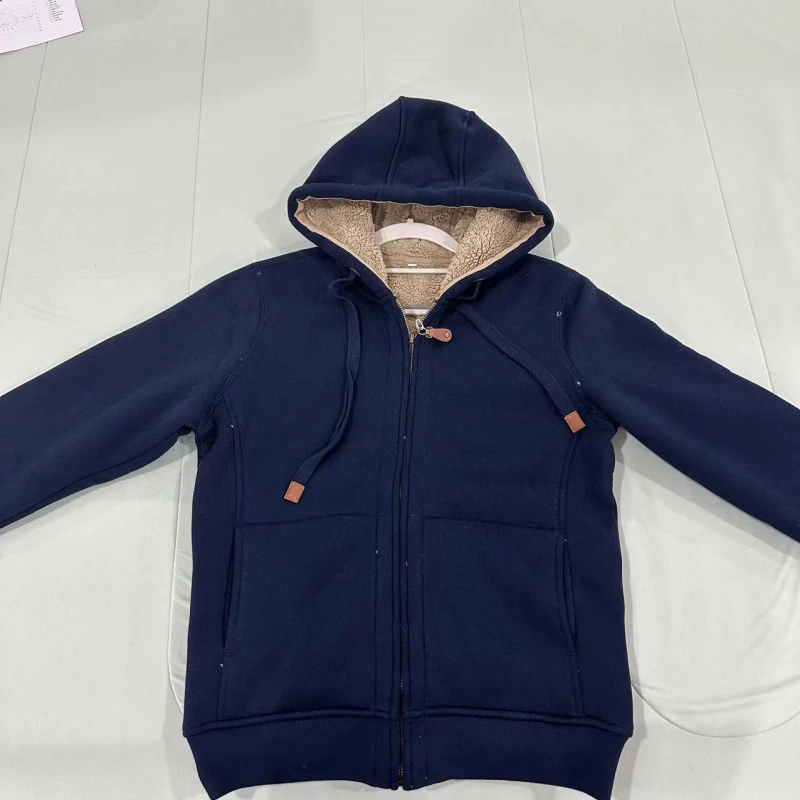 6801休闲百搭潮流加绒连帽卫衣  日用套装