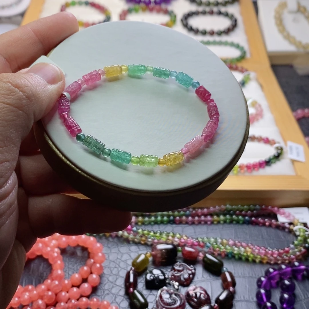 碧玺碧玺手链未镶嵌