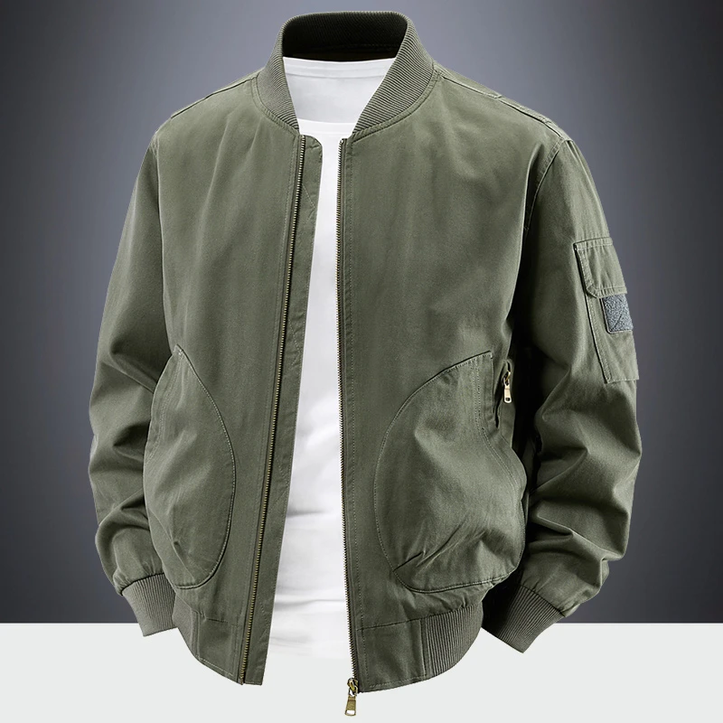 夹克男款春秋季2025年新款美式休闲纯棉工装棒球服高级感男装外套