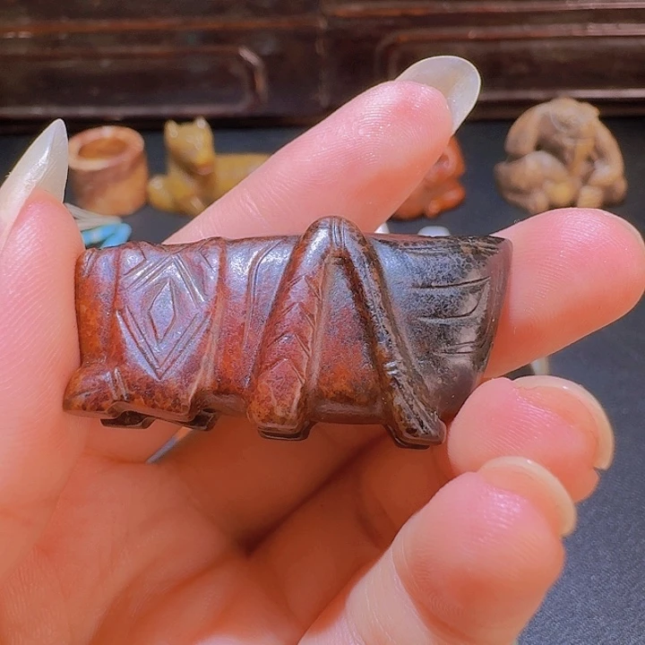 平***！和田玉未镶嵌挂件