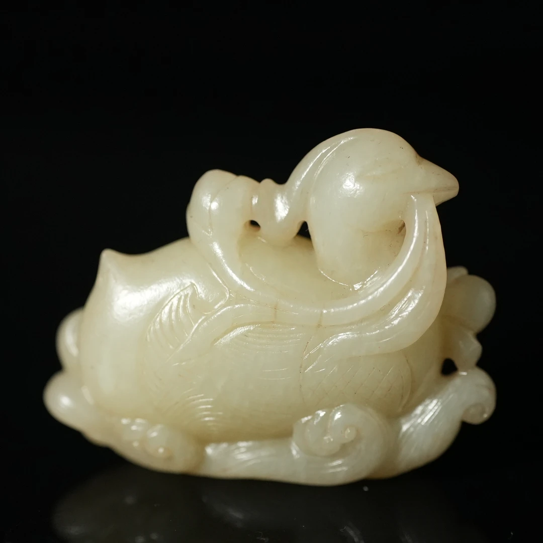 清代和田玉鸳鸯把件【华豫甄选】NZBZ6A2504191091
