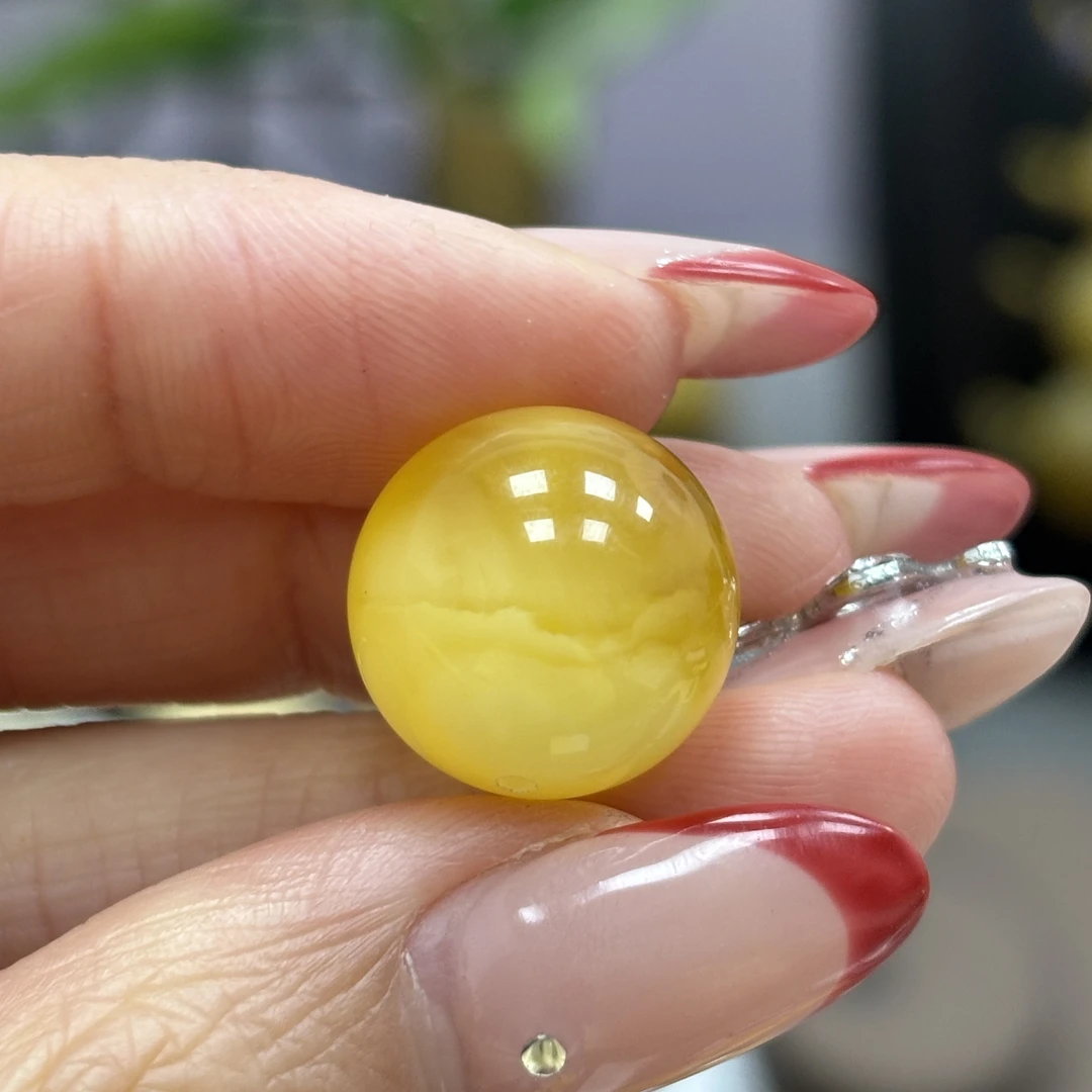 15.0mm微瑕· 小妖珠宝天然原矿琥珀蜜蜡