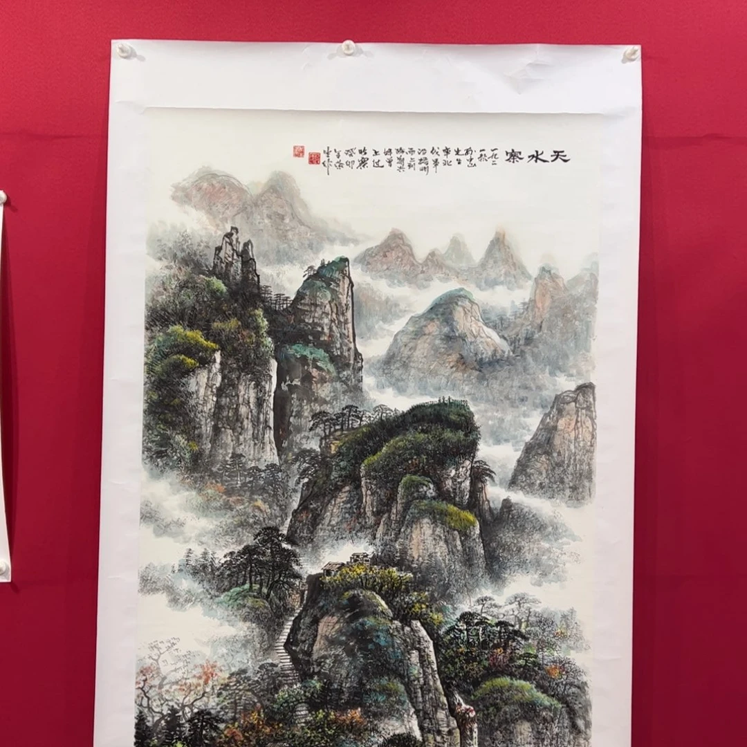 葫***河国画蒋老师大六尺作品