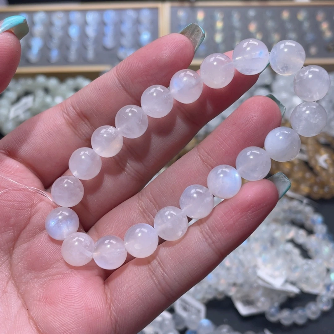 手链未镶嵌长石蓝月光手链10mm