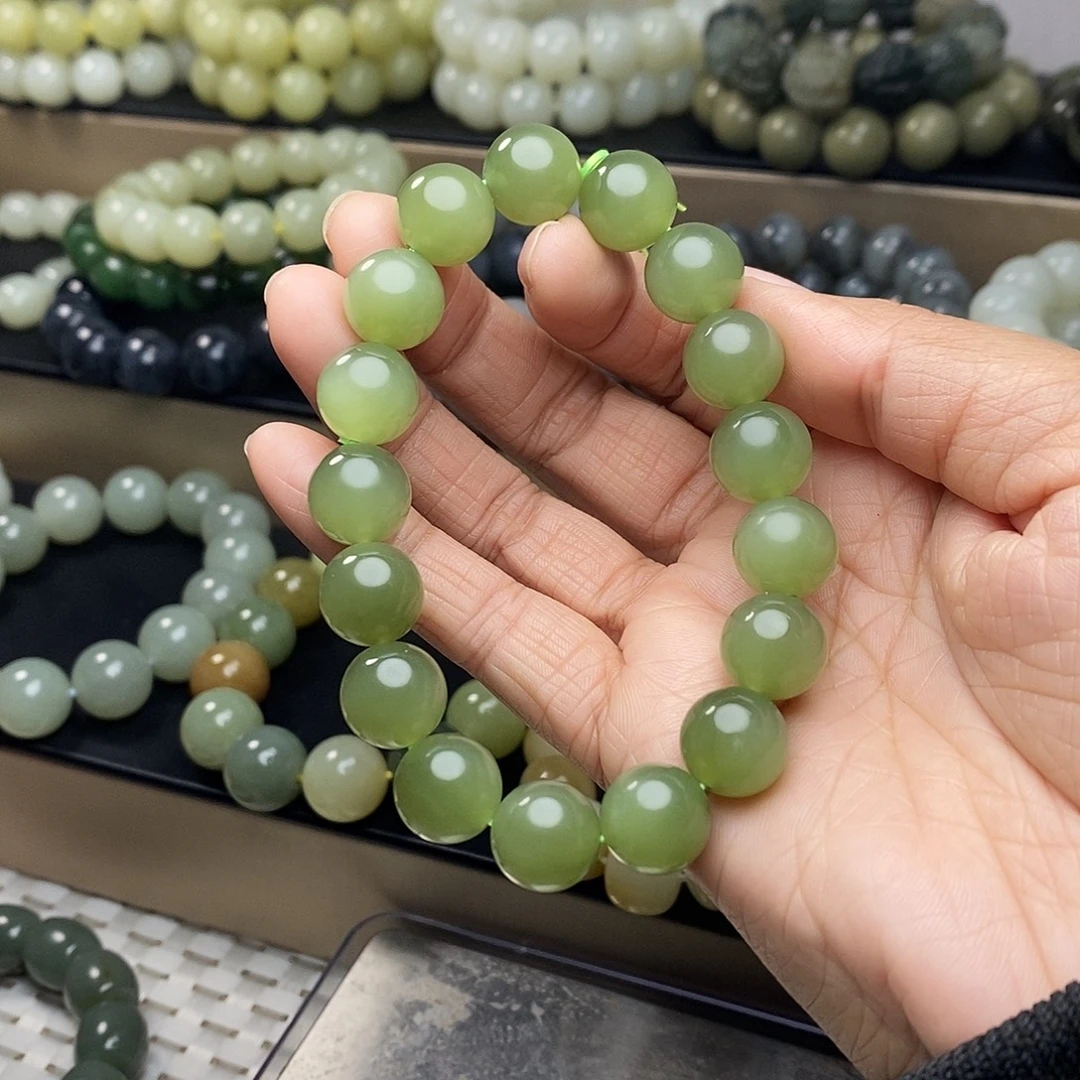 和田玉未镶嵌手链卡12