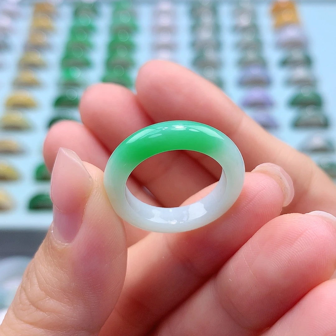 未镶嵌戒指翡翠幻14圈