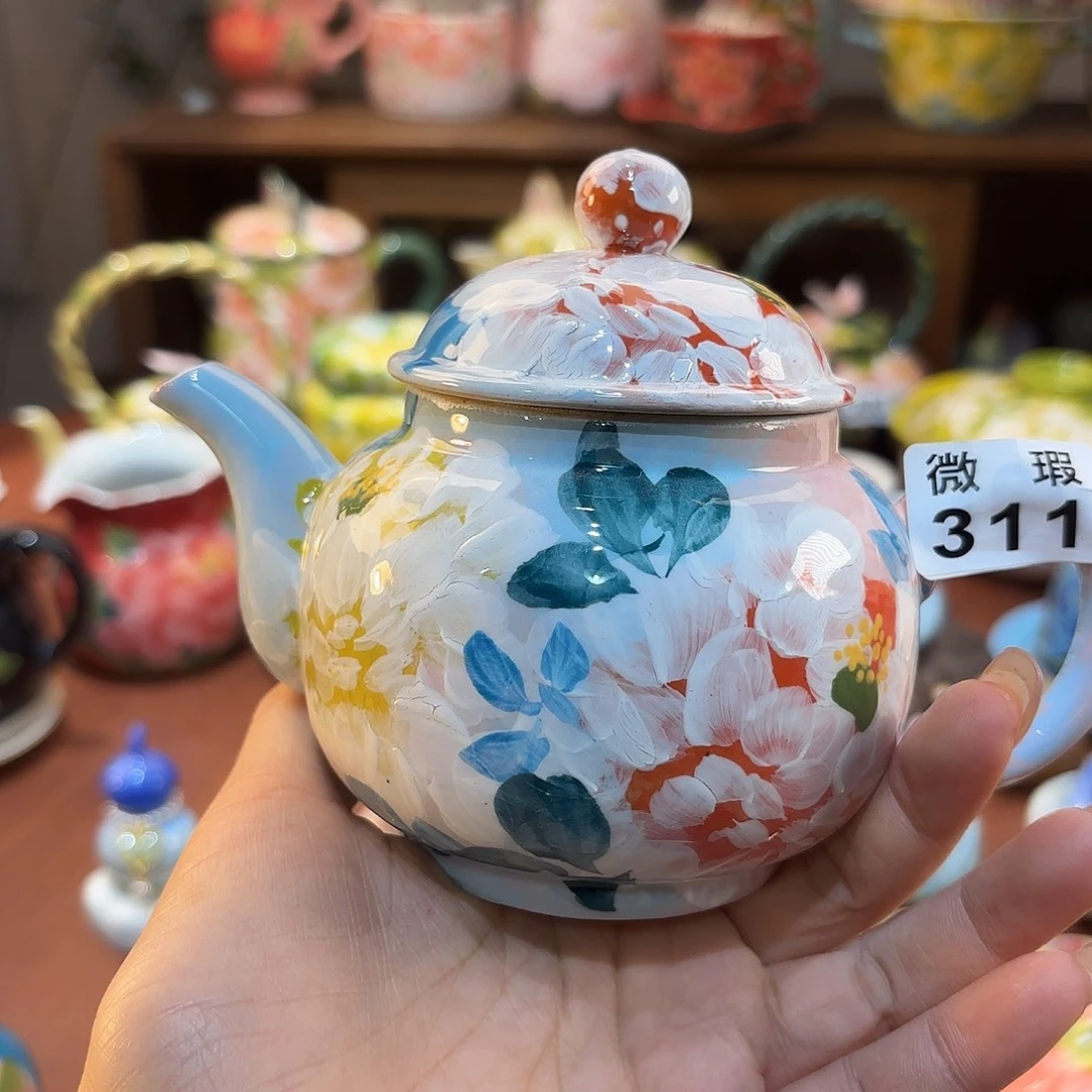 景德镇手绘高温釉下彩陶瓷茶具