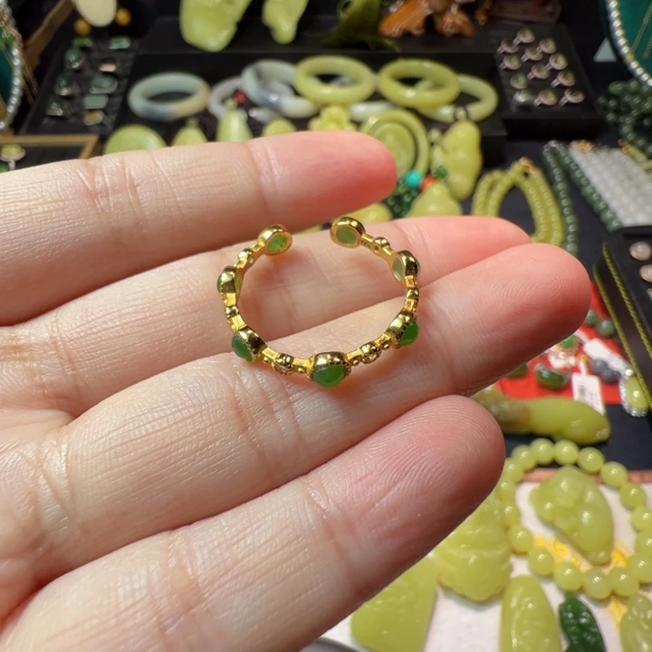 和田玉（碧玉）颈饰银S925镶嵌