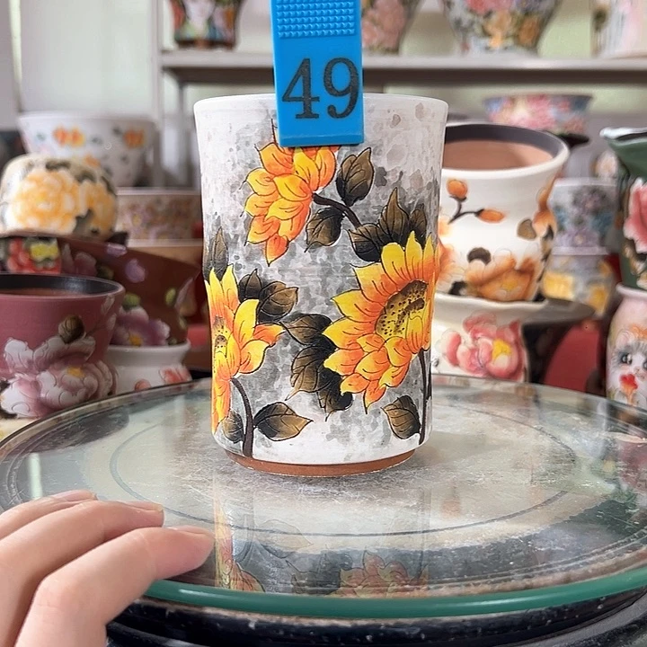 景德镇市收手绘花盆 幸运花盆