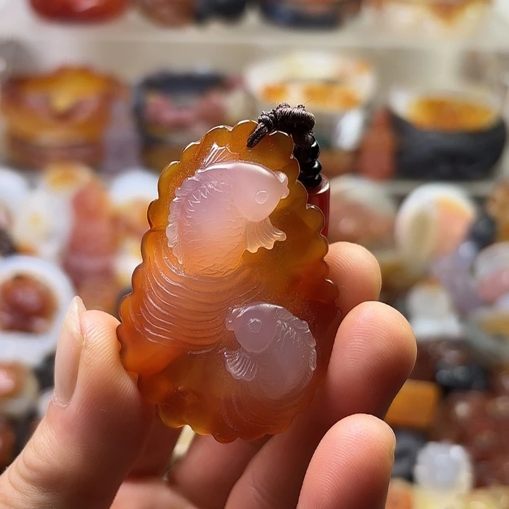 玛瑙/玉髓未镶嵌吊坠(不含链)