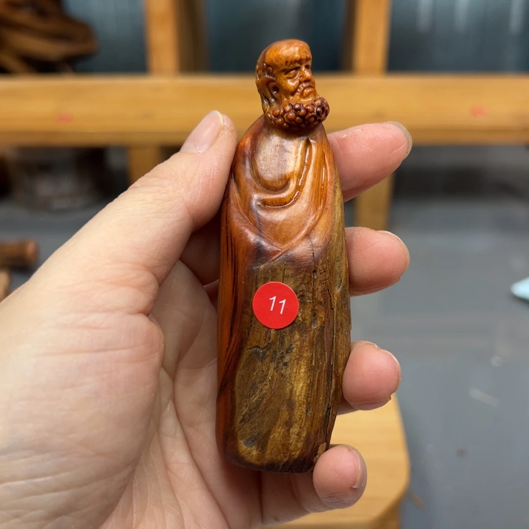 1***员木崖柏木摆件手把件