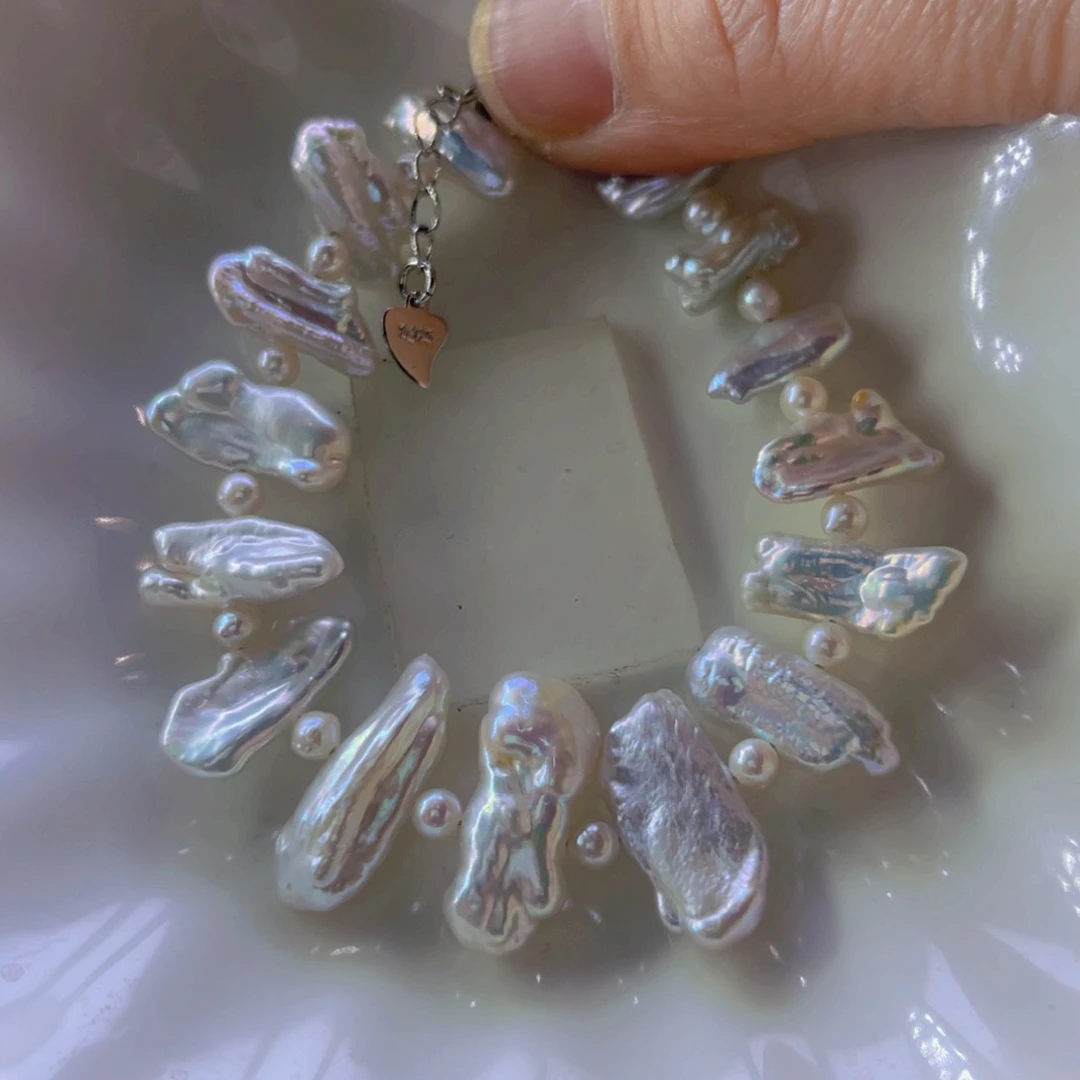 淡水珍珠手绳合金