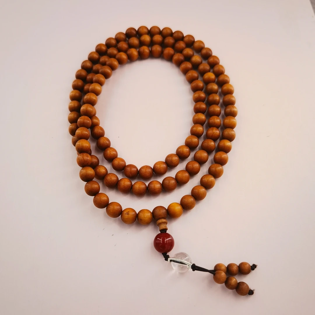 老山檀香手串老料经典款108颗文玩佛珠檀木念珠男女手链