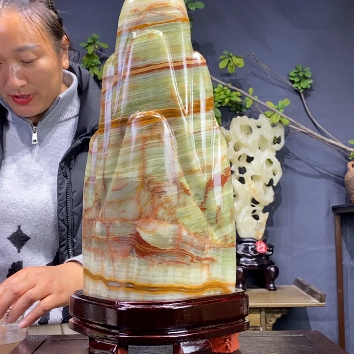 石材伊朗古青石摆件