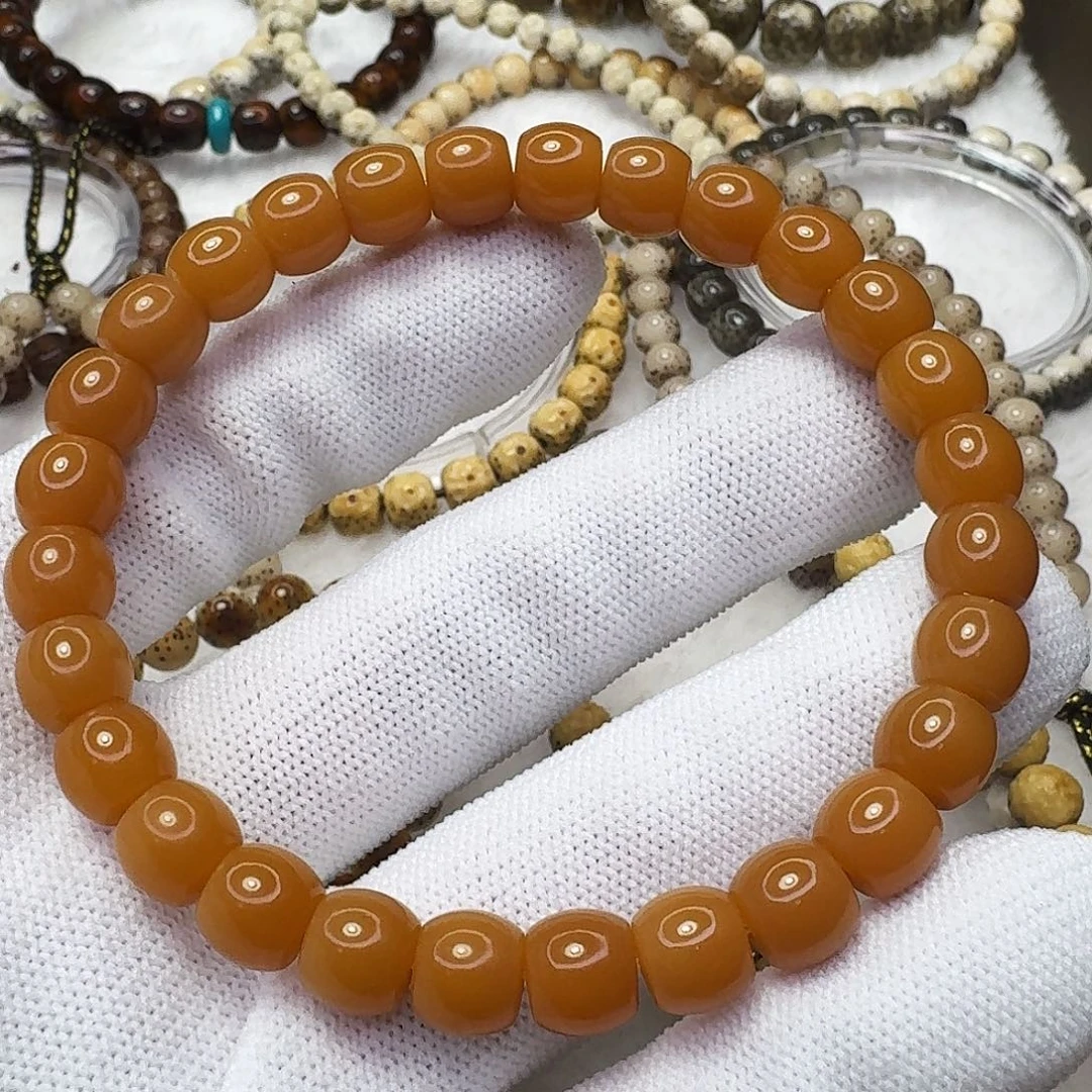 三***生星月菩提吊坠8老料玉化菩提根