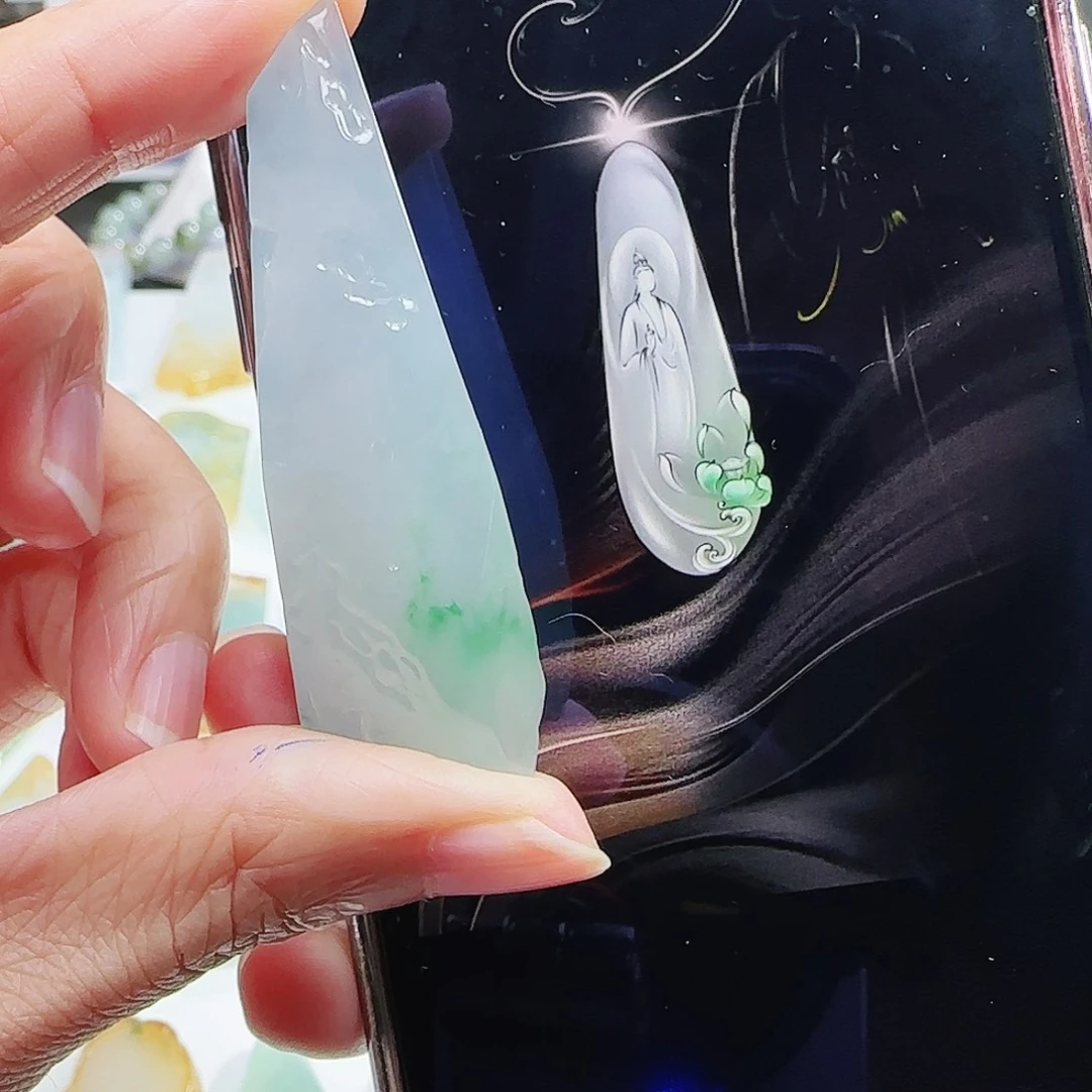 定制翡翠未镶嵌缅甸翡翠挂件