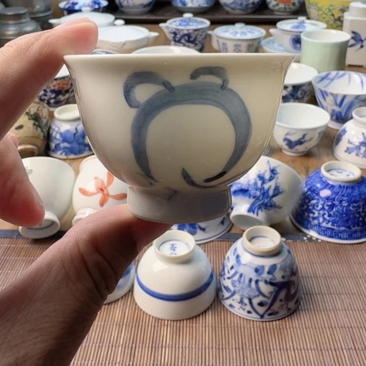 青花瓷器杯子茶具
