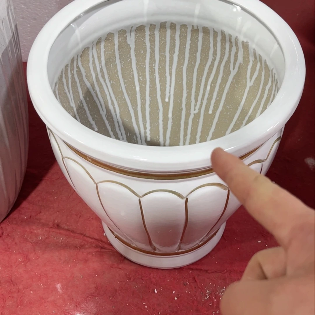 南瓜款白色中号花盆