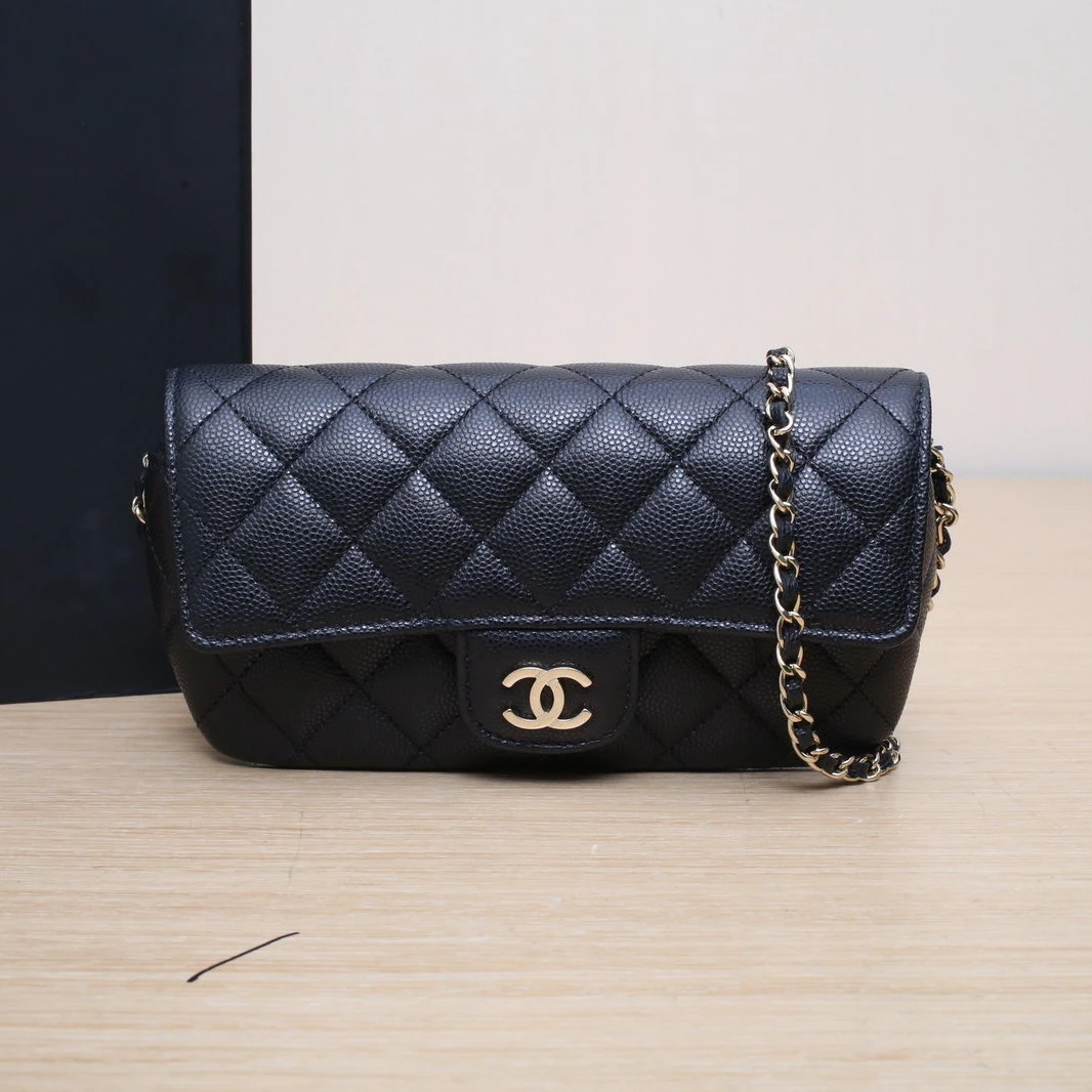 99新 Chanel/香奈儿 【念念】21ss CF经典链条眼镜包 30开 金扣