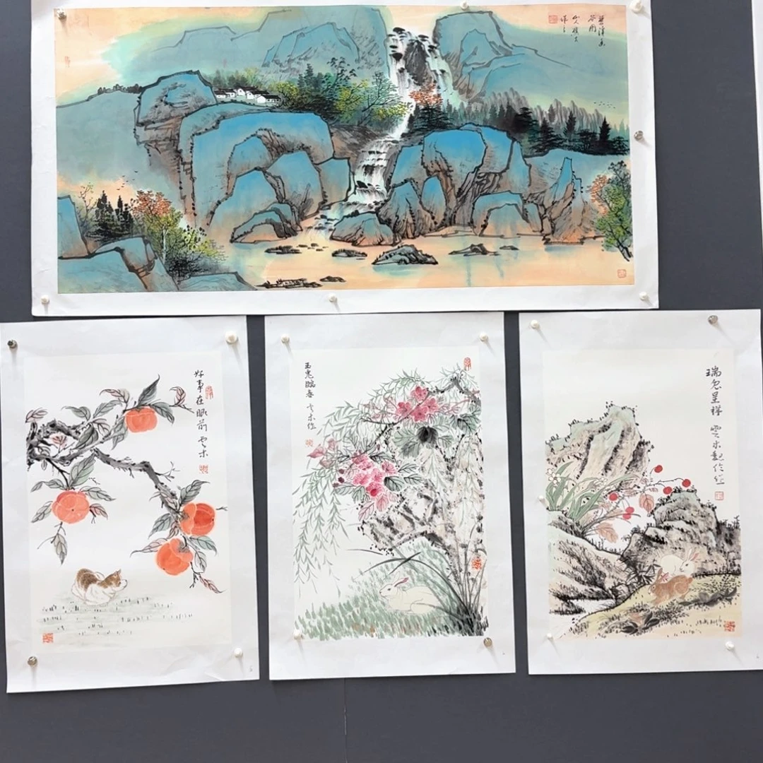 滴***8国画刘儒樵绘画作品婉。