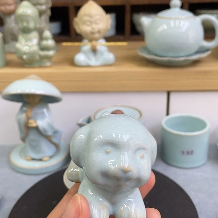 陶瓷杯子微瑕天青小狗