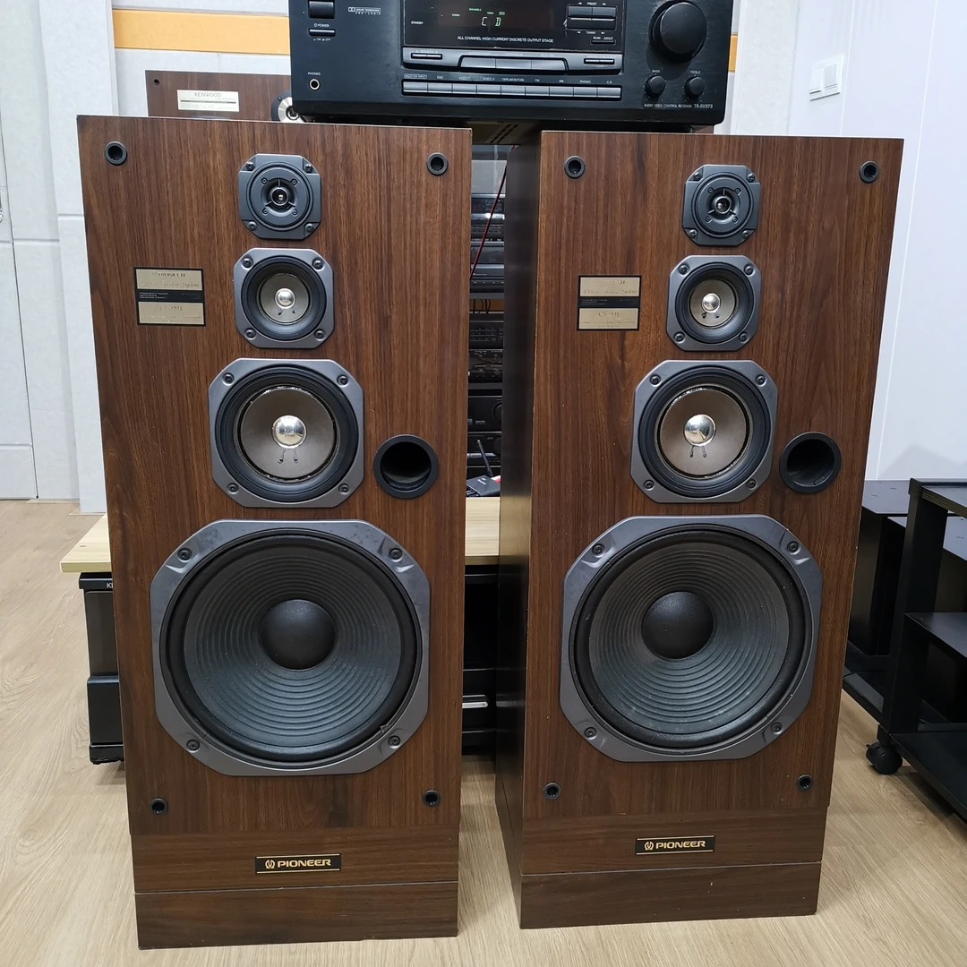 9新 pioneer/先锋 4分频12寸落地音箱一对，8.5新不包邮不退换