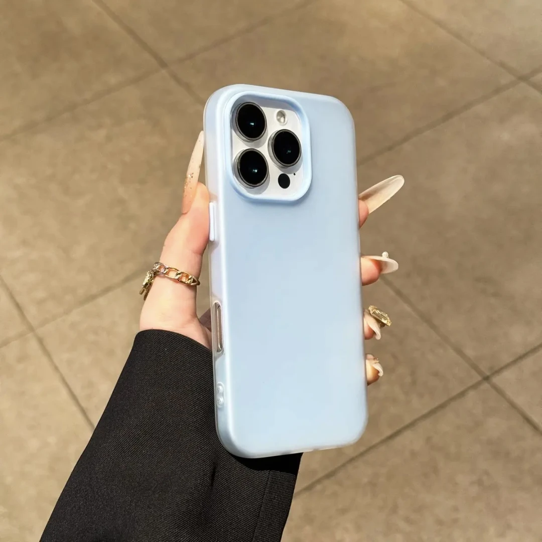 欧克里里ins纯色适用iPhone16苹果果冻二合一华为vivo小米15肤感