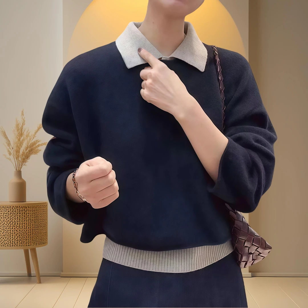 2025新款时髦上衣女装禅意仙气飘飘休闲长袖针织衫秋装女款爆款