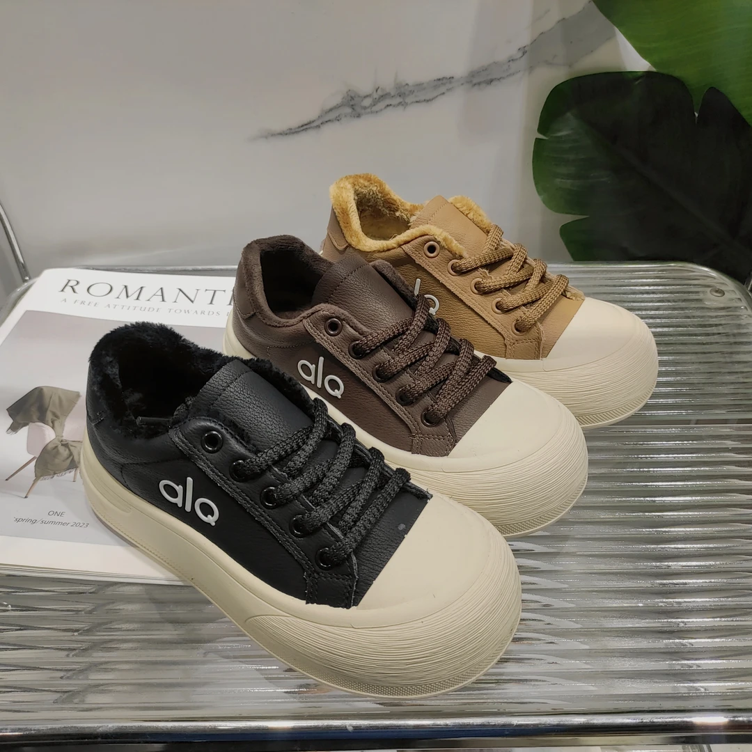 秋冬韩版新款系带软底轻便百搭休闲加绒休闲板鞋X-2