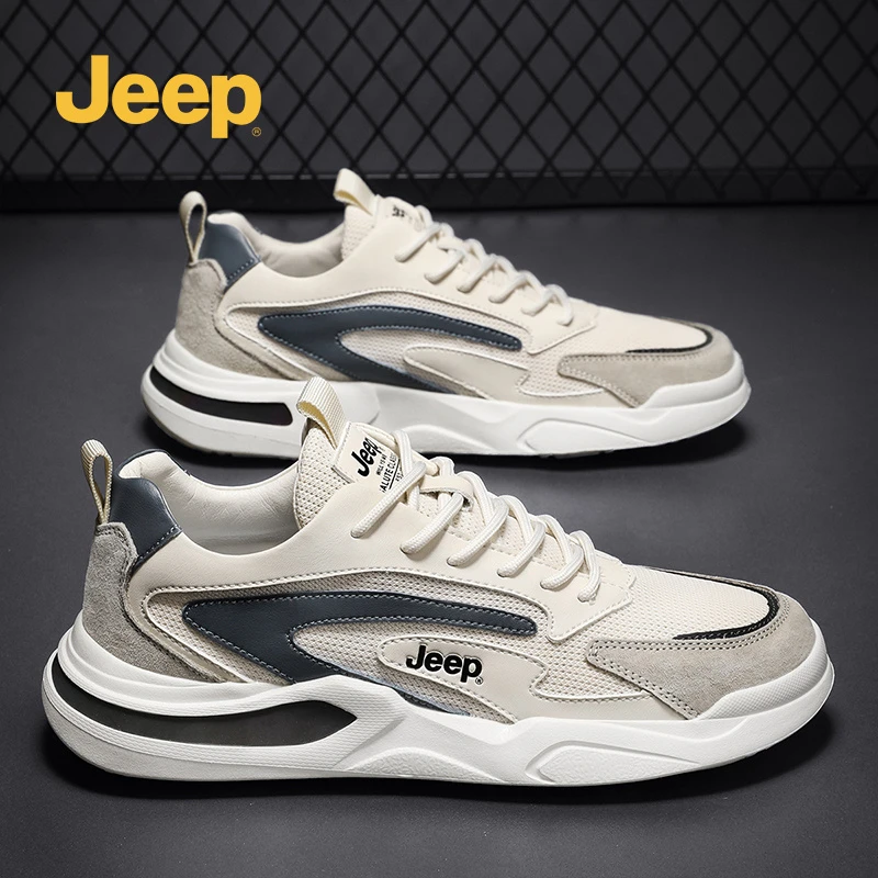 jeep吉普男鞋春季新款潮流运动网面鞋户外徒步耐磨休闲鞋男式男士