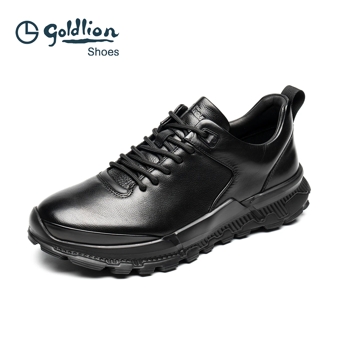 Goldlion/金利来高档轻奢商务休闲皮鞋百搭经典舒适牛皮时尚男鞋