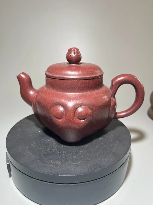 宜兴紫砂壶手工四方传炉壶功夫茶壶原矿铁血红砂500c