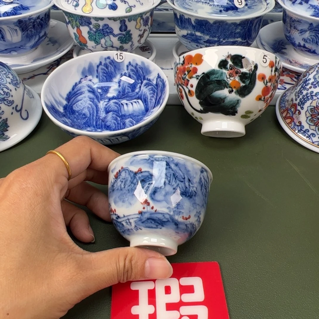 陶瓷景德镇纯手工纯手绘茶具木木9