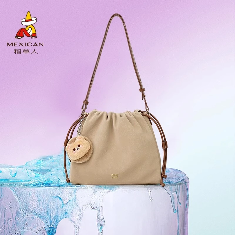 稻草人包包2025新款小众质感女包时尚手提包简约高级感复古斜挎包