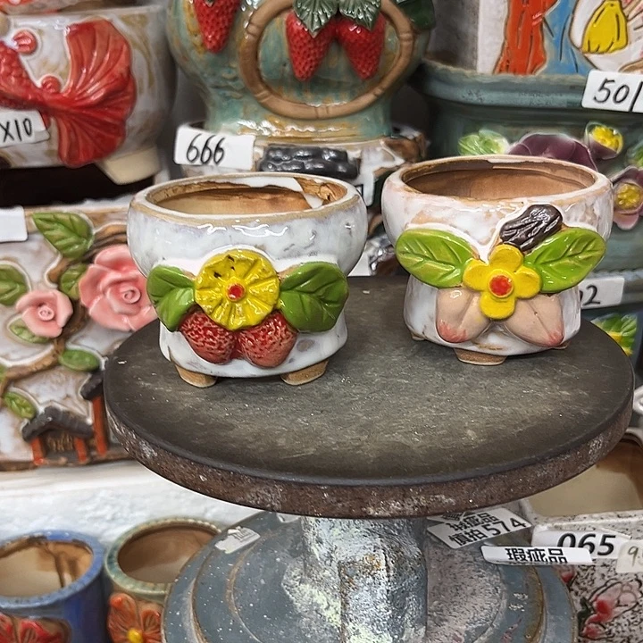 粗陶材质多肉花盆