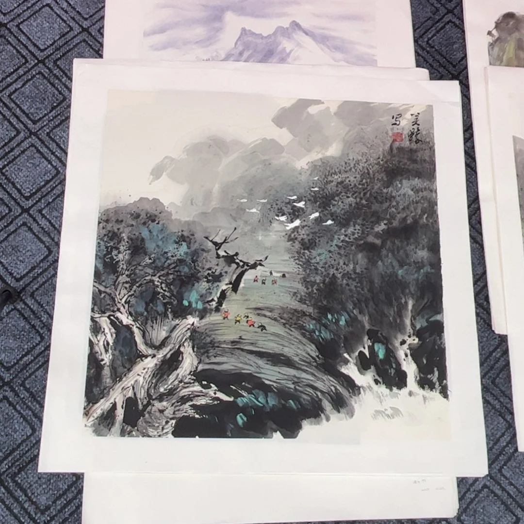 世***云国画许美发老师四尺斗方山水旭