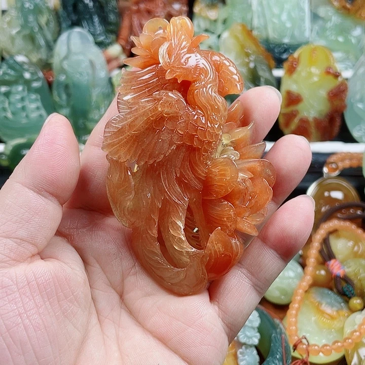 别***恙蛇纹石玉未镶嵌挂件