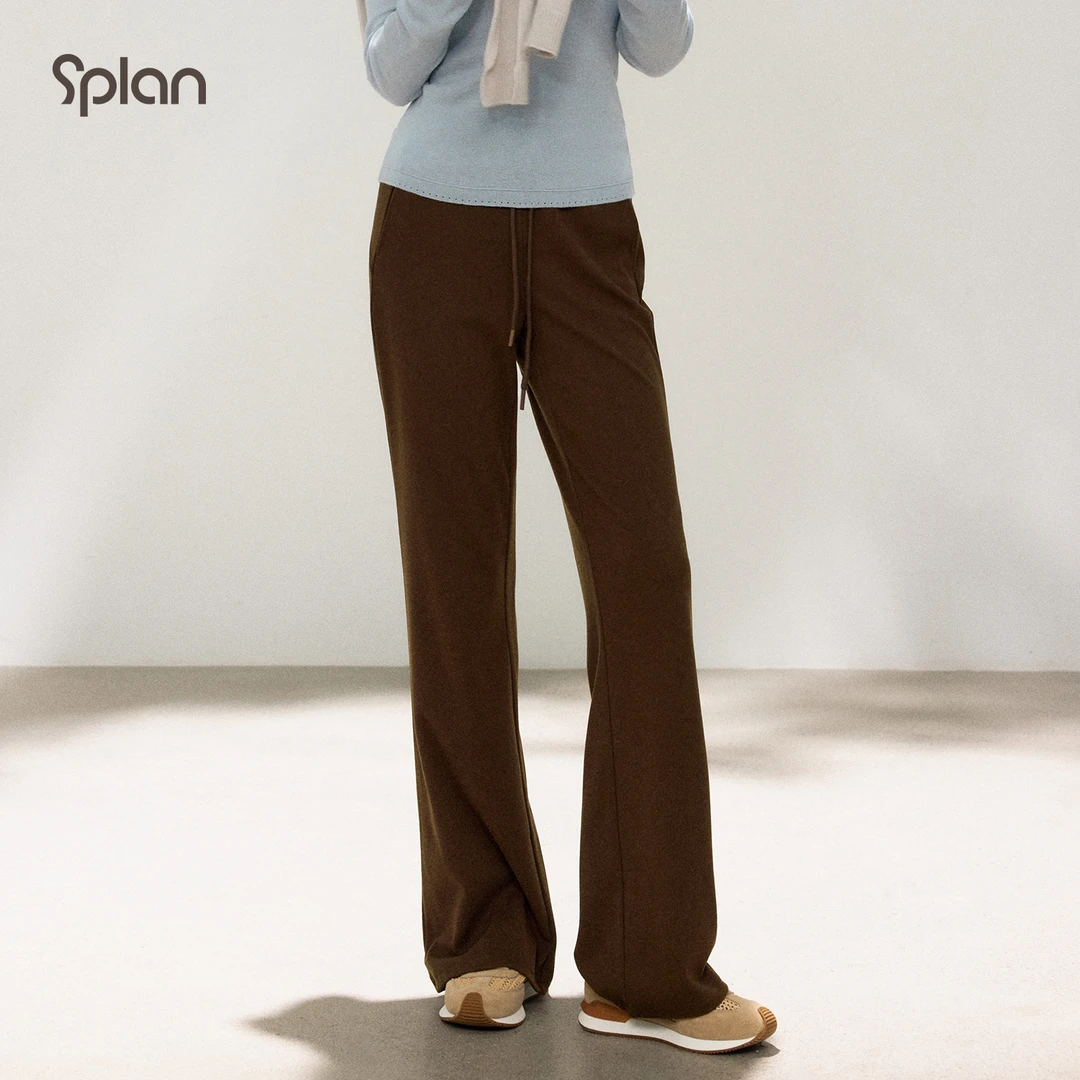 【早秋新品】SPLAN 时尚百搭简约舒适直筒休闲长裤25165