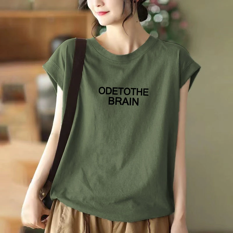 夏季新款大码宽松飞飞袖T恤女潮流韩版遮肉显瘦休闲无袖外穿背心T